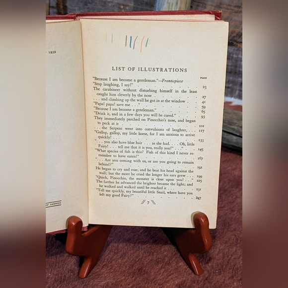 1939 Vintage Collectible Pinocchio by C Collodi Hardback Book - Picture 15 of 16